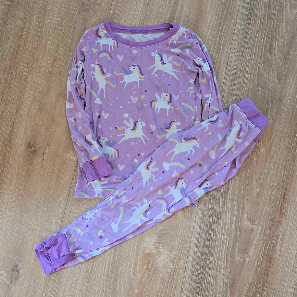 Little Sleepies PURPLE UNICORN Pajamas Set 2T